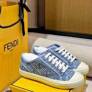 Designer Blue and White Sneakers